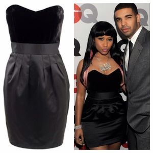 Theory black velvet cocktail dress